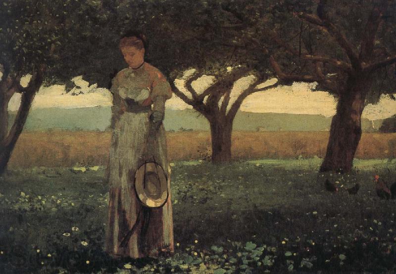 Winslow Homer The girl in the orchard Spain oil painting art